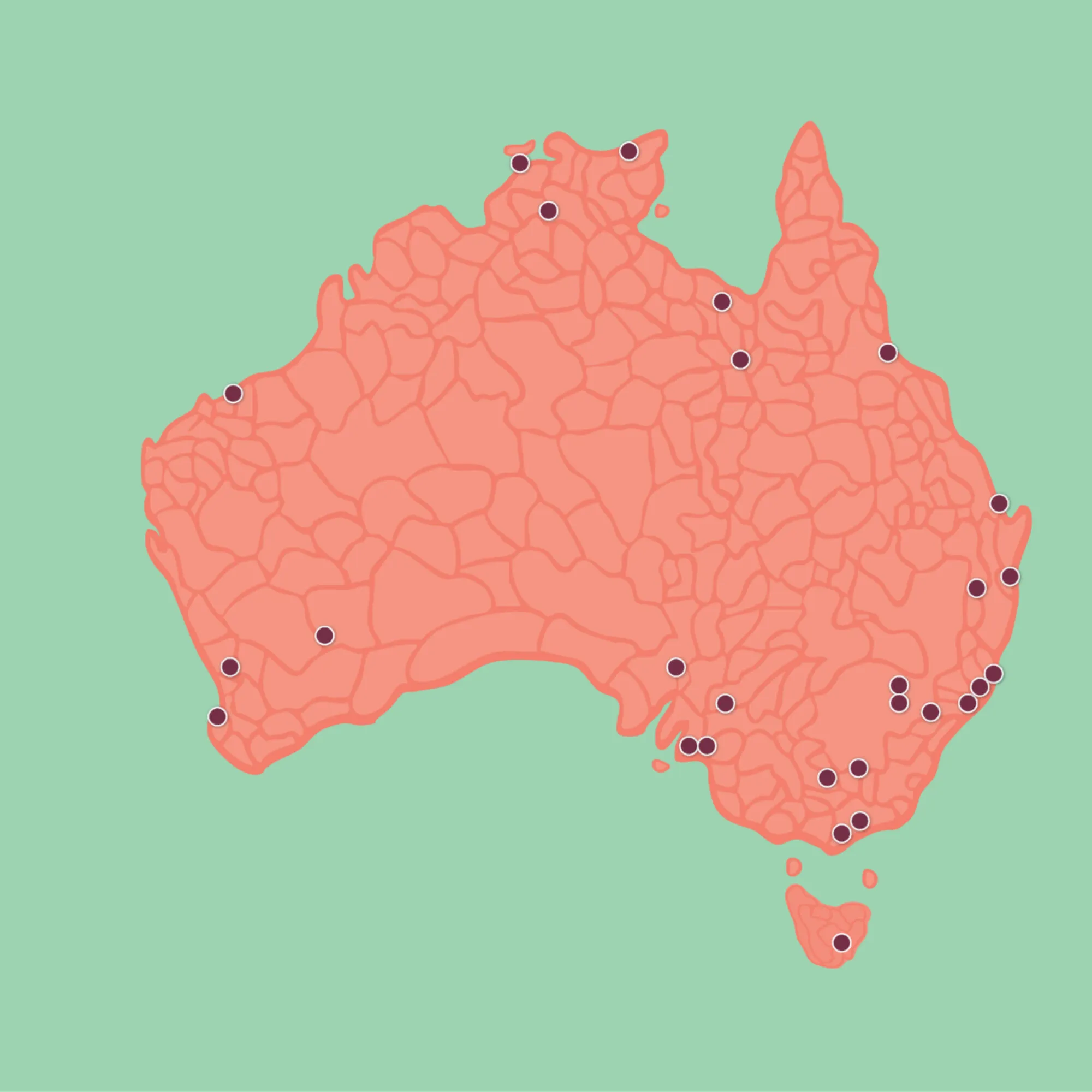 HIPPY Australia Network Map AIATSIS v0 2 2025 Transition Sites